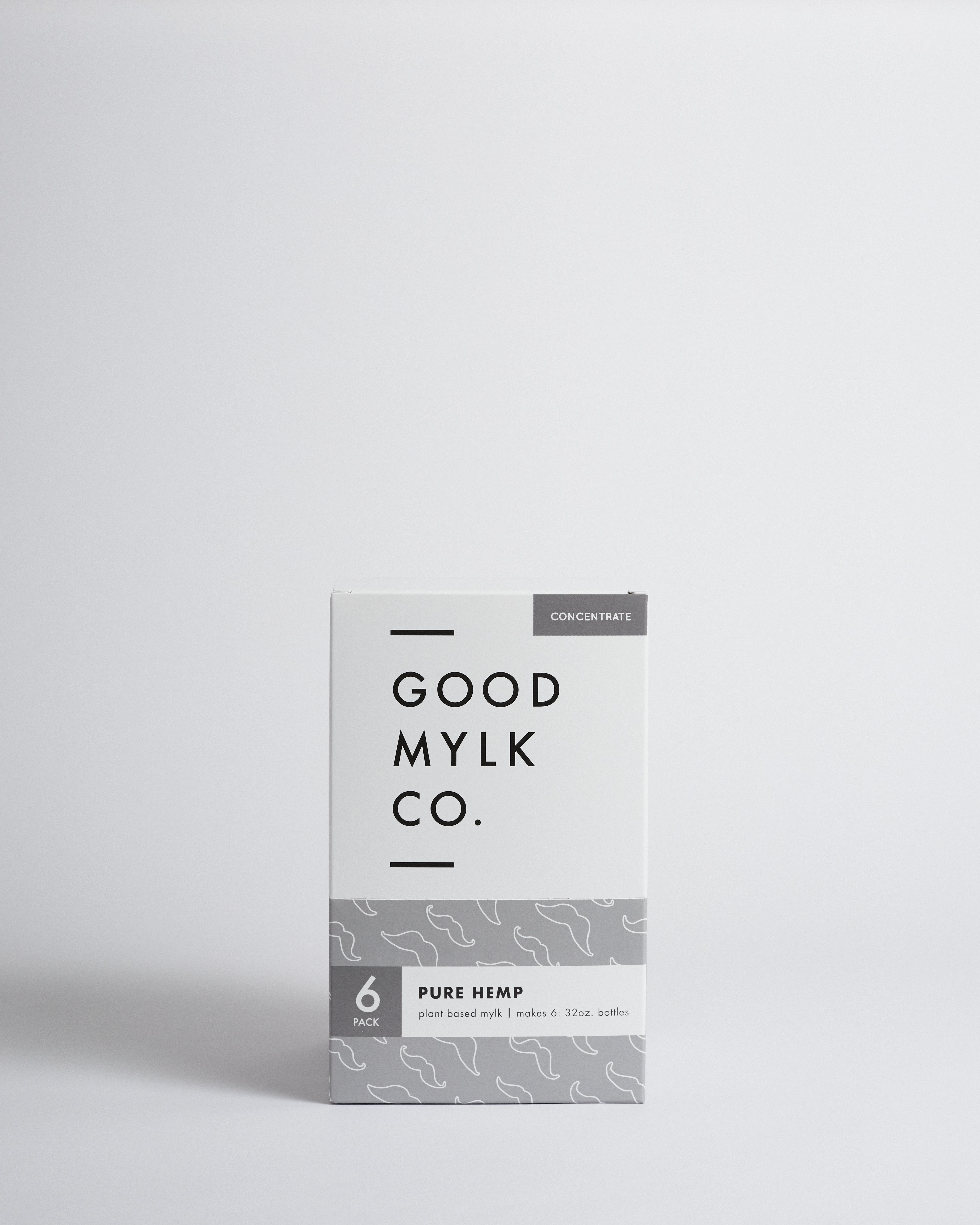 Pure Hemp Mylk Concentrate Goodmylk Co. Pure (Unsweetened) 6-Pack 